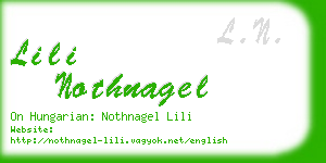 lili nothnagel business card